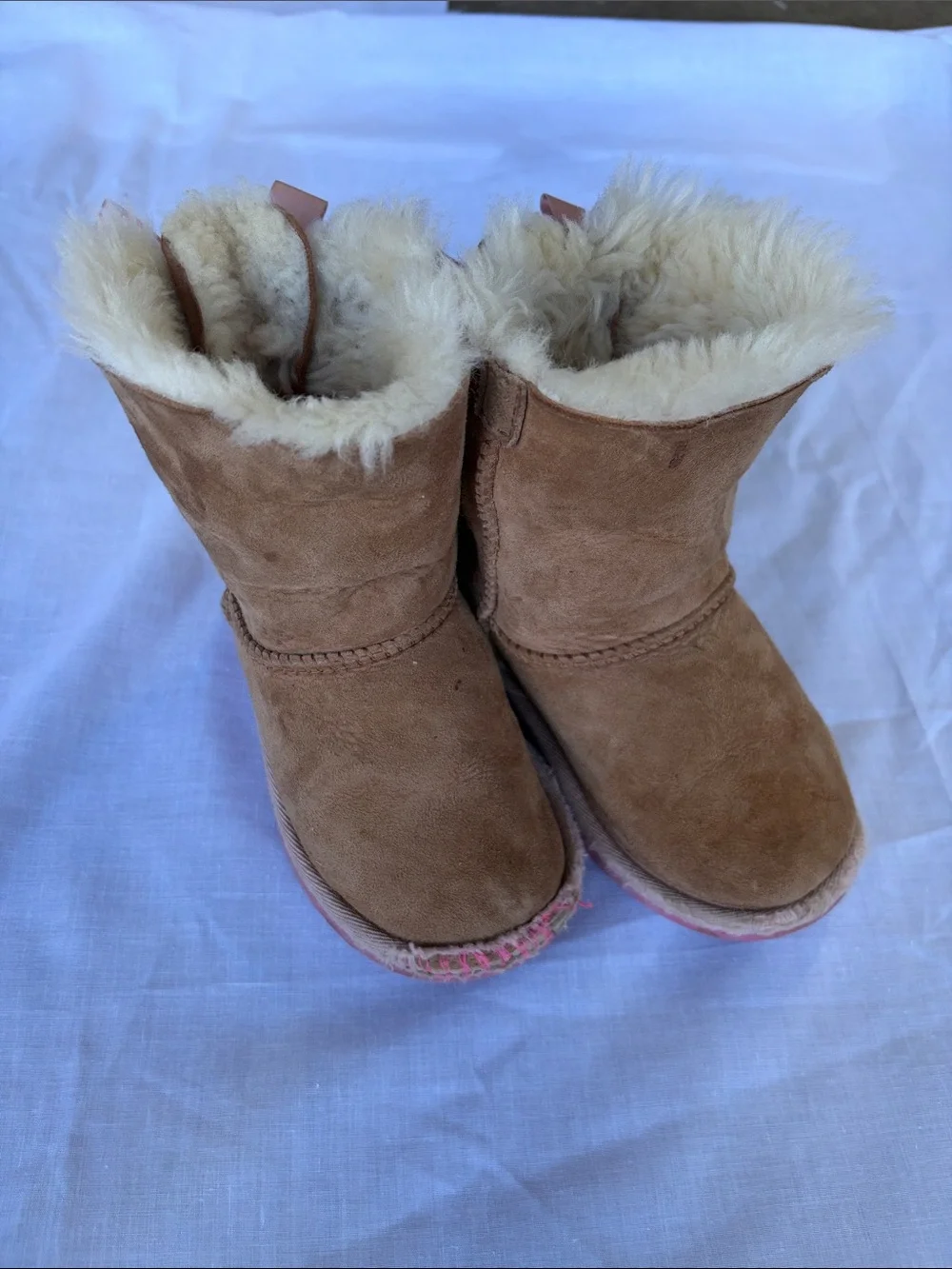 UGG Kids Chestnut Shearling-Lined Suede Boots